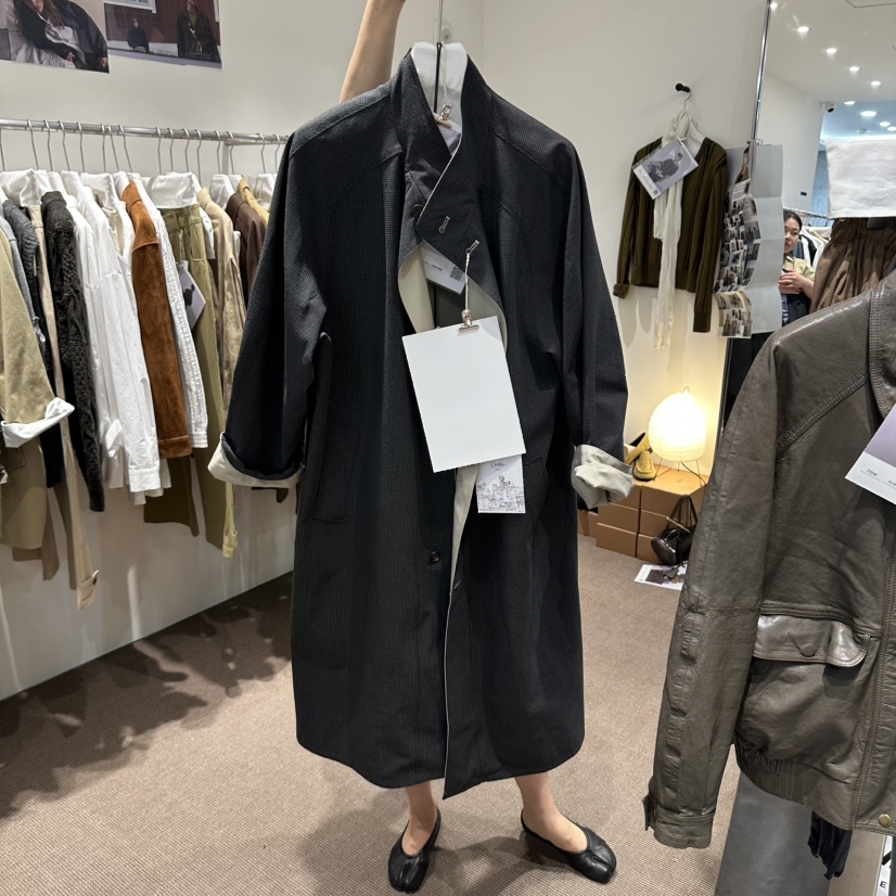 OVERTAKE東大門代購女士新品時尚熱賣休閑人氣真品長款風衣OVERTAKE長款風衣圖色2