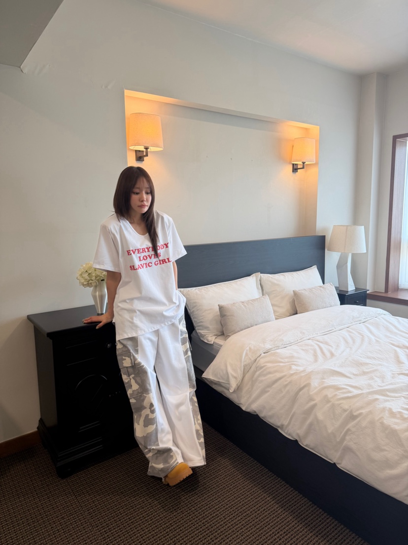 VIVEL韓國直郵26秋冬新款真品推薦熱賣休閑時尚休閑褲迷彩VIVE L休閑褲
