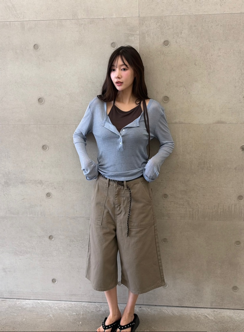 N BROWN東大門實拍女士新品人氣時尚推薦真品長袖T恤天絲N BROWN長袖T恤
