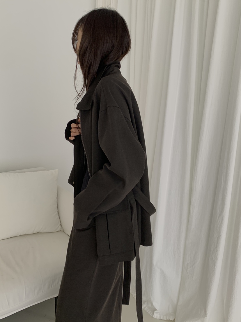 ATHEA東大門代購女裝新款時尚休閑推薦人氣真品夾克含腰帶ATHEA夾克