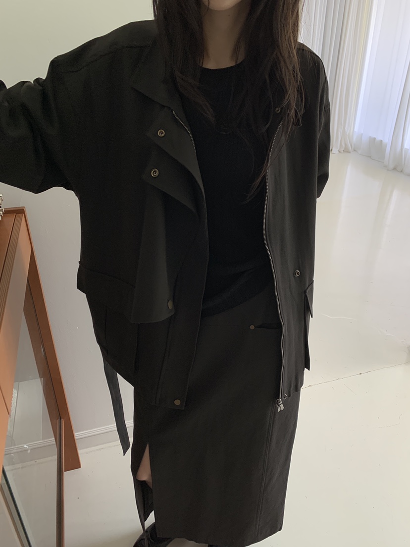 ATHEA東大門代購女裝新款時尚休閑推薦人氣真品夾克含腰帶ATHEA夾克
