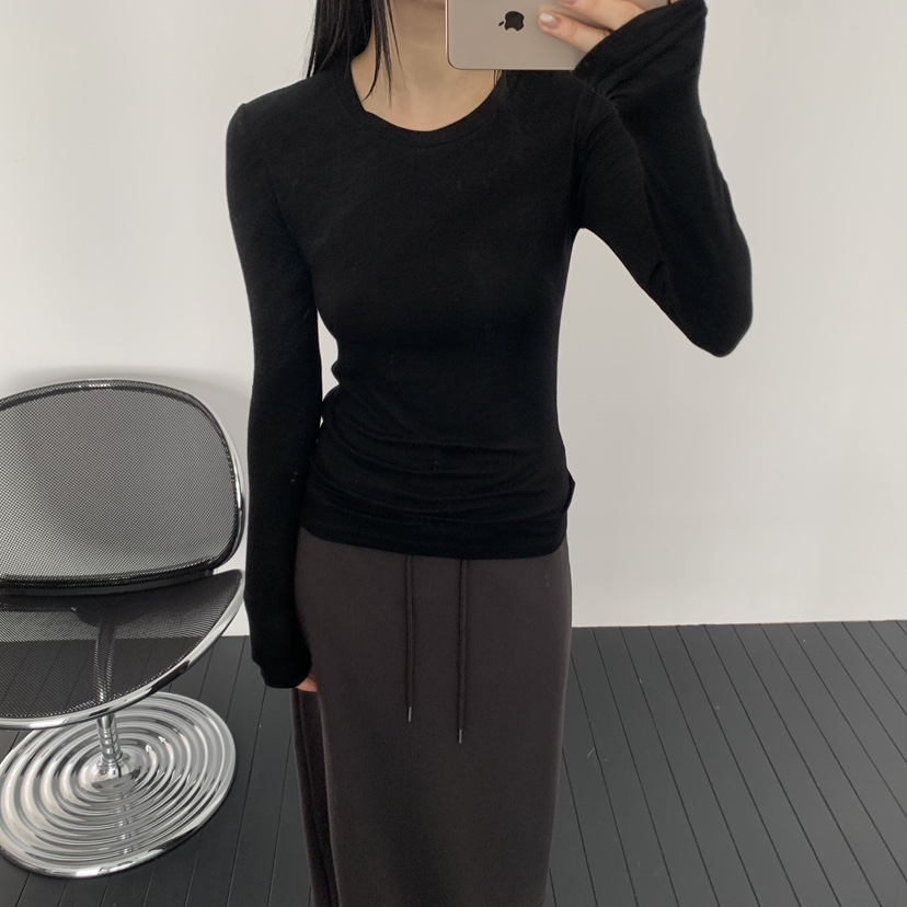 MOMENT東大門實拍女士新品休閑熱賣推薦人氣時尚真品長袖T恤MOMENT/RECOVER長袖T恤圖色2