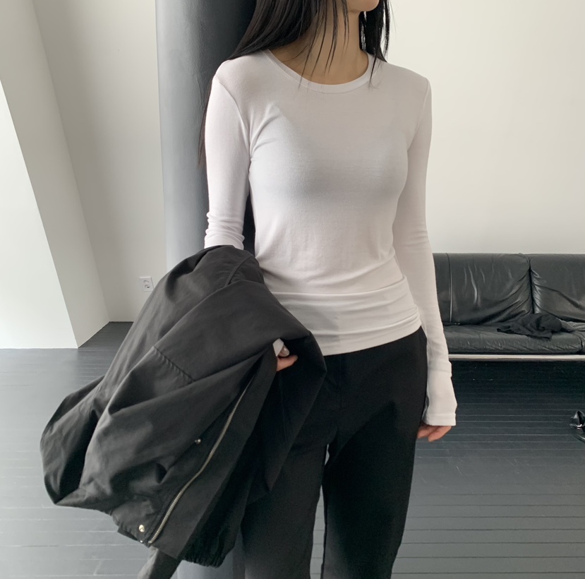 MOMENT東大門實拍女士新品休閑熱賣推薦人氣時尚真品長袖T恤MOMENT/RECOVER長袖T恤圖色3