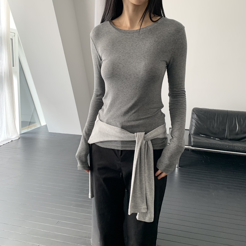 MOMENT東大門實拍女士新品休閑熱賣推薦人氣時尚真品長袖T恤MOMENT/RECOVER長袖T恤圖色4