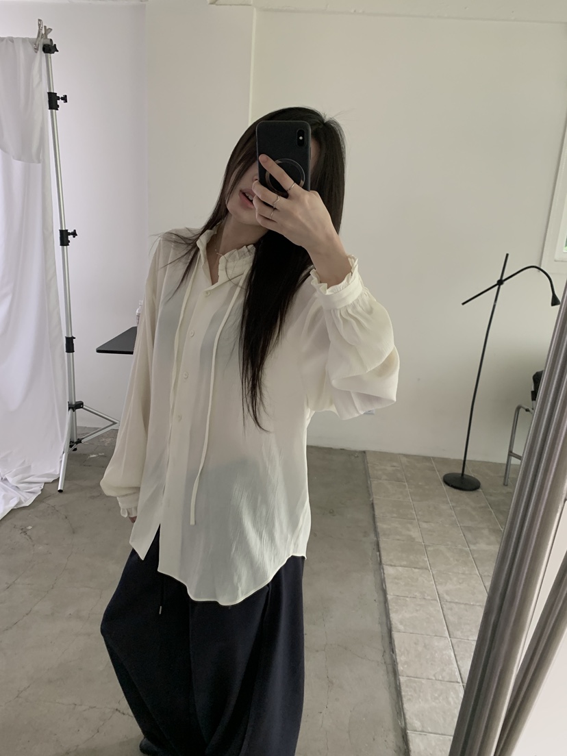 ENHANCE韓國直郵女士新款休閑真品時尚人氣推薦襯衫蕾絲衫ENHANCE/HOPESMORE襯衫/蕾絲衫