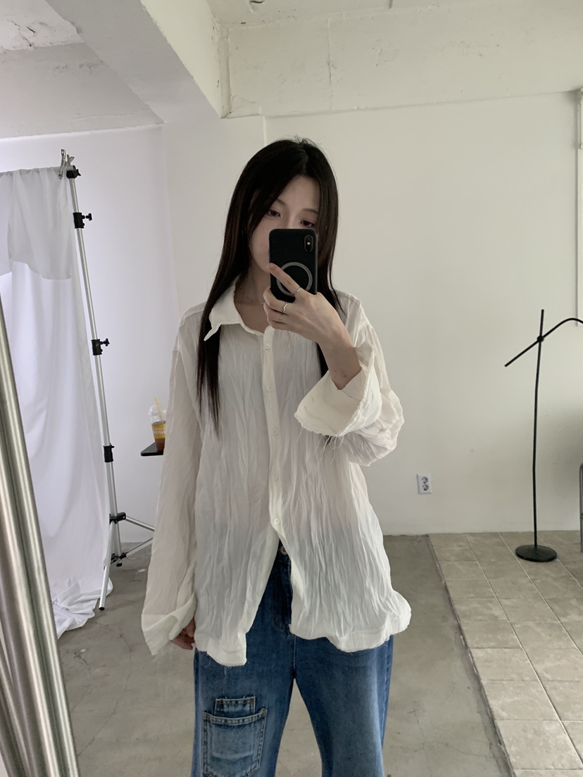 ENHANCE東大門實拍女裝新款推薦真品人氣休閑熱賣襯衫蕾絲衫ENHANCE/HOPESMORE襯衫/蕾絲衫