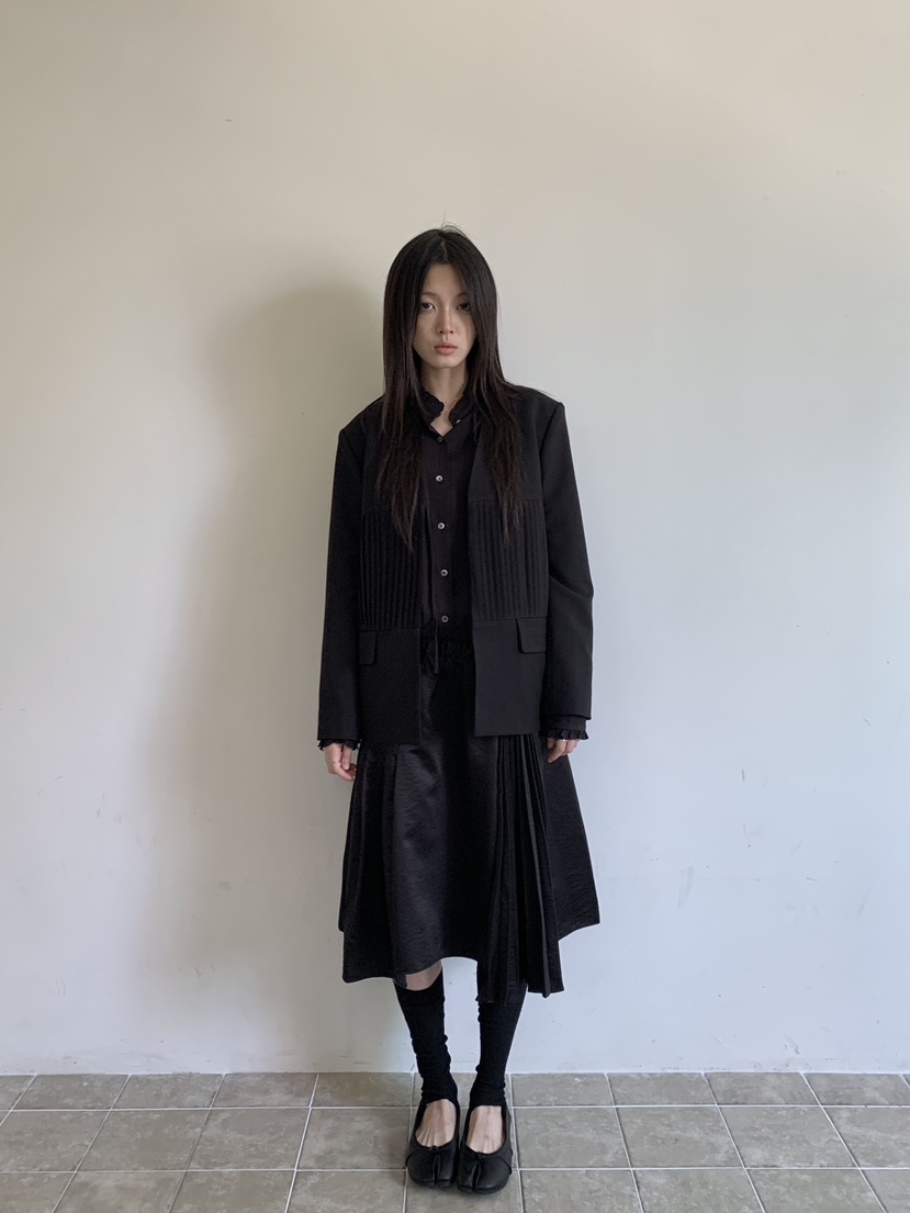 ENHANCE東大門代購女裝新品熱賣時尚推薦休閑人氣夾克褶裥ENHANCE/HOPESMORE夾克