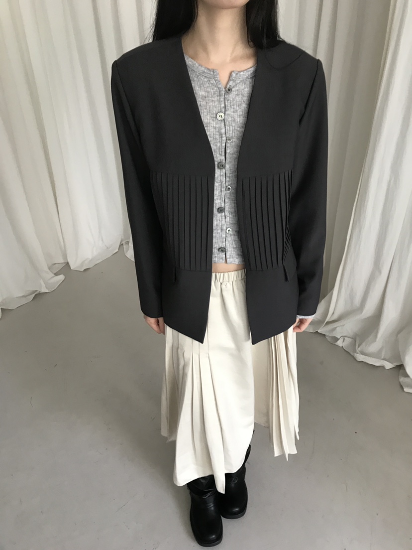 ENHANCE東大門代購女裝新品熱賣時尚推薦休閑人氣夾克褶裥ENHANCE/HOPESMORE夾克