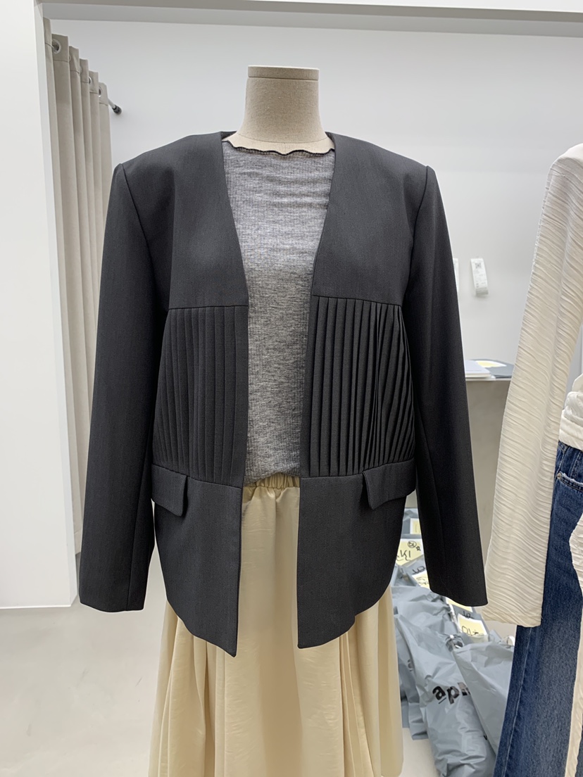 ENHANCE東大門代購女裝新品熱賣時尚推薦休閑人氣夾克褶裥ENHANCE/HOPESMORE夾克