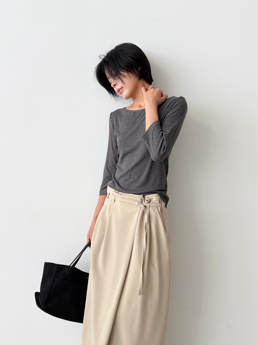YIKHO STYLE東大門代購26秋季新款推薦人氣熱賣休閑長袖T恤YIKHO STYLE長袖T恤
