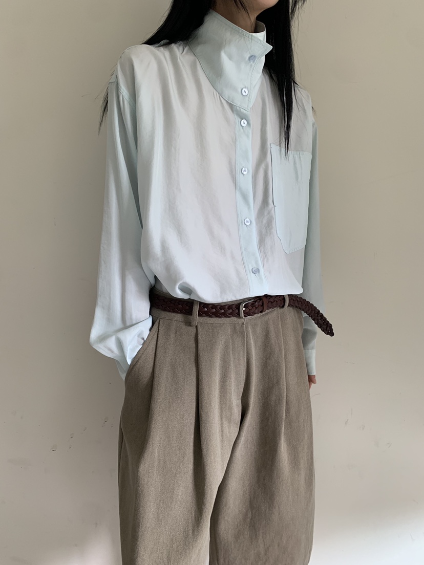 VAARA東大門實拍26秋季新品人氣推薦熱賣真品襯衫蕾絲衫高領VAARA襯衫/蕾絲衫