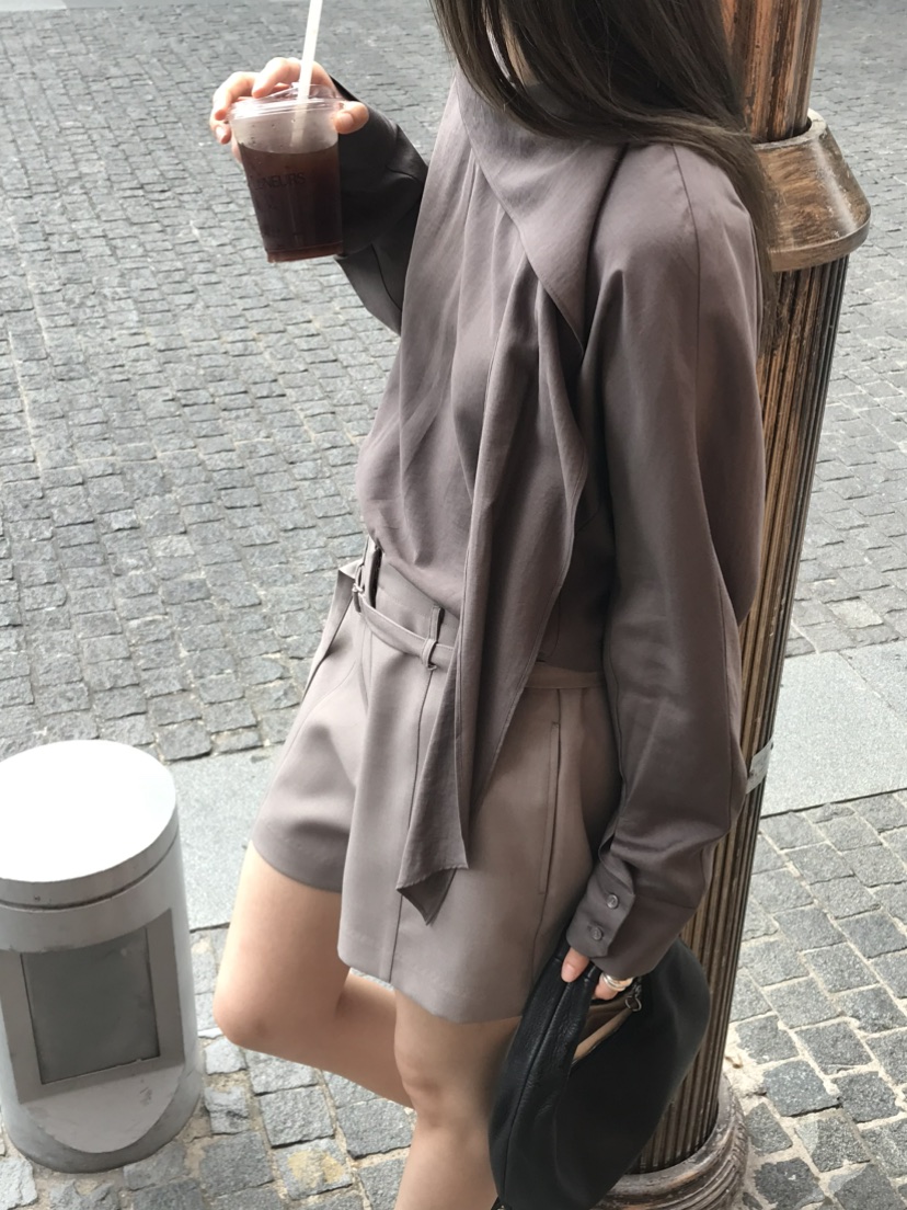 OVU東大門實拍26秋冬新款休閑推薦人氣時尚真品襯衫蕾絲衫OVU襯衫/蕾絲衫