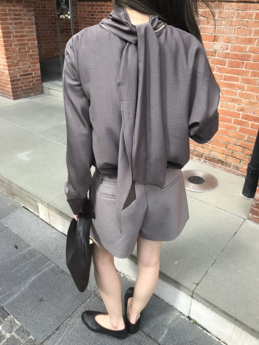 OVU東大門實拍26秋冬新款休閑推薦人氣時尚真品襯衫蕾絲衫OVU襯衫/蕾絲衫