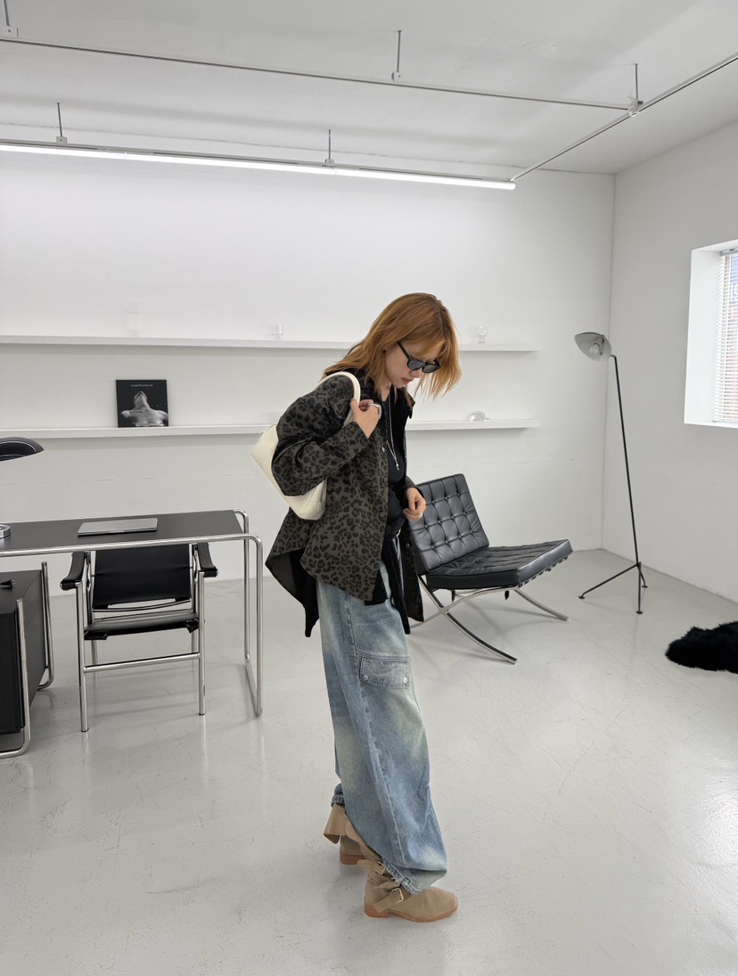 DENVER東大門直郵26秋冬新品推薦休閑真品人氣熱賣夾克豹紋DENVER夾克