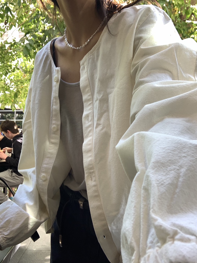 ROMANTICIZE韓國直郵女裝新品休閑熱賣人氣長袖T恤深U領天絲ROMANTICIZE長袖T恤