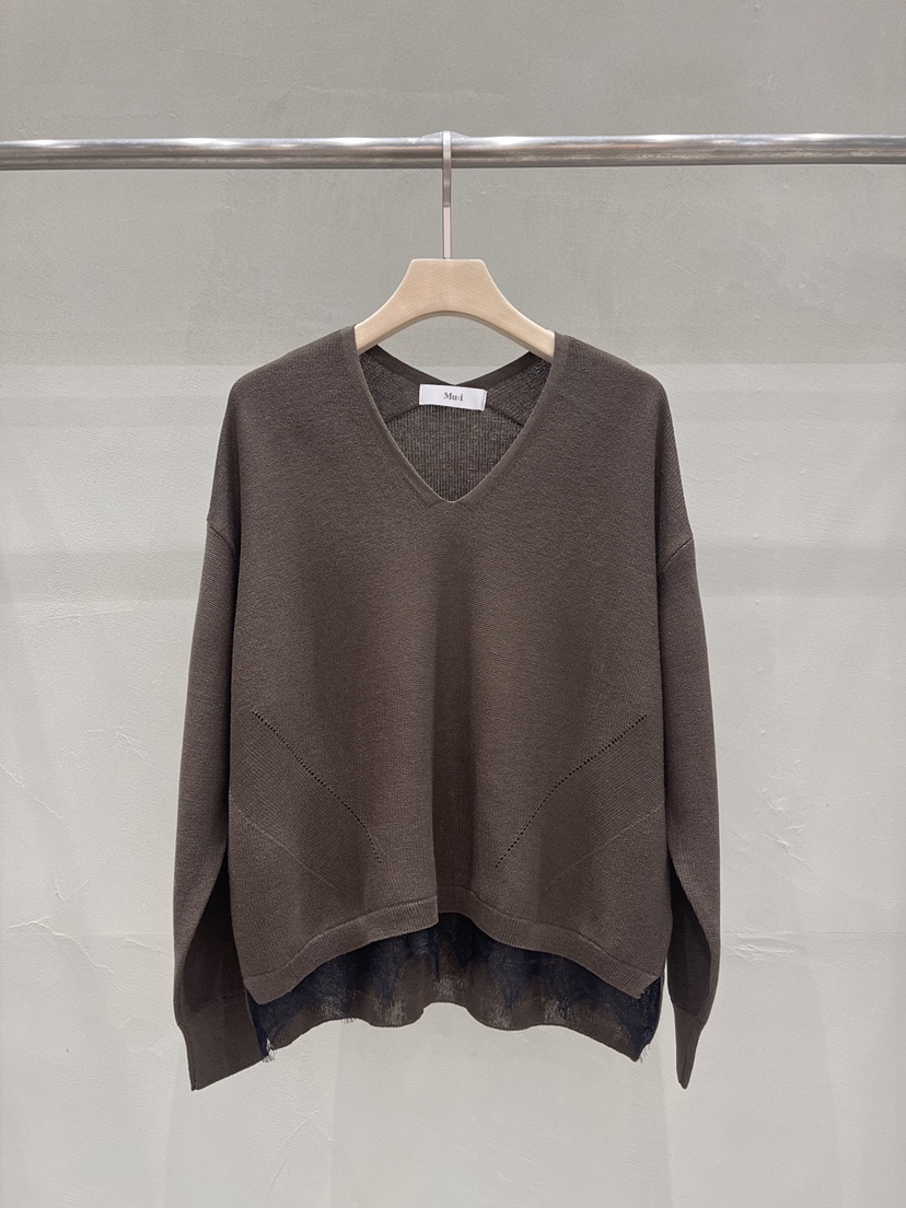 THE MUI東大門代購26秋冬新品人氣真品時尚熱賣針織衫蕾絲THE MUI針織衫圖色1