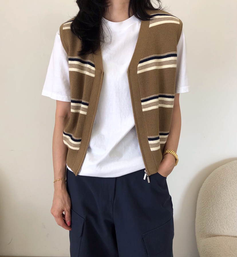 GLAD SOME韓國代購26秋冬新款真品時尚馬甲不含內搭拉鏈GLAD SOME馬甲
