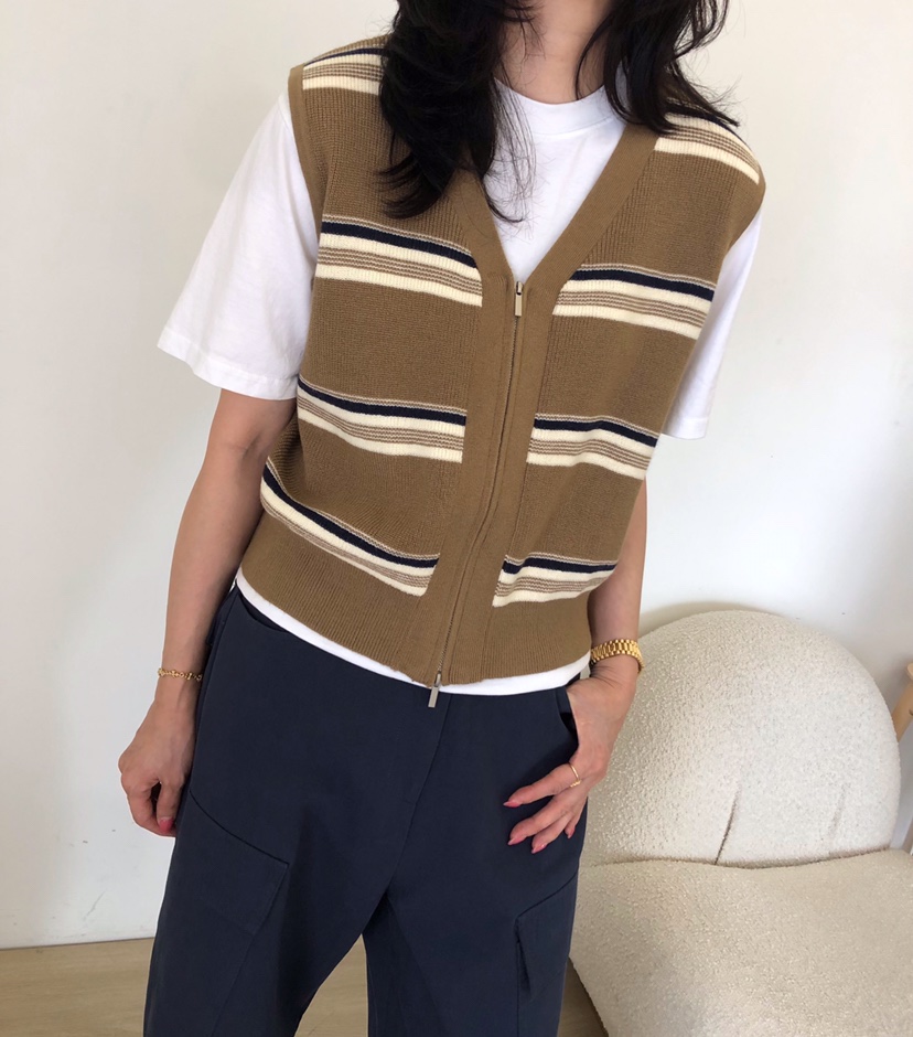 GLAD SOME韓國代購26秋冬新款真品時尚馬甲不含內搭拉鏈GLAD SOME馬甲