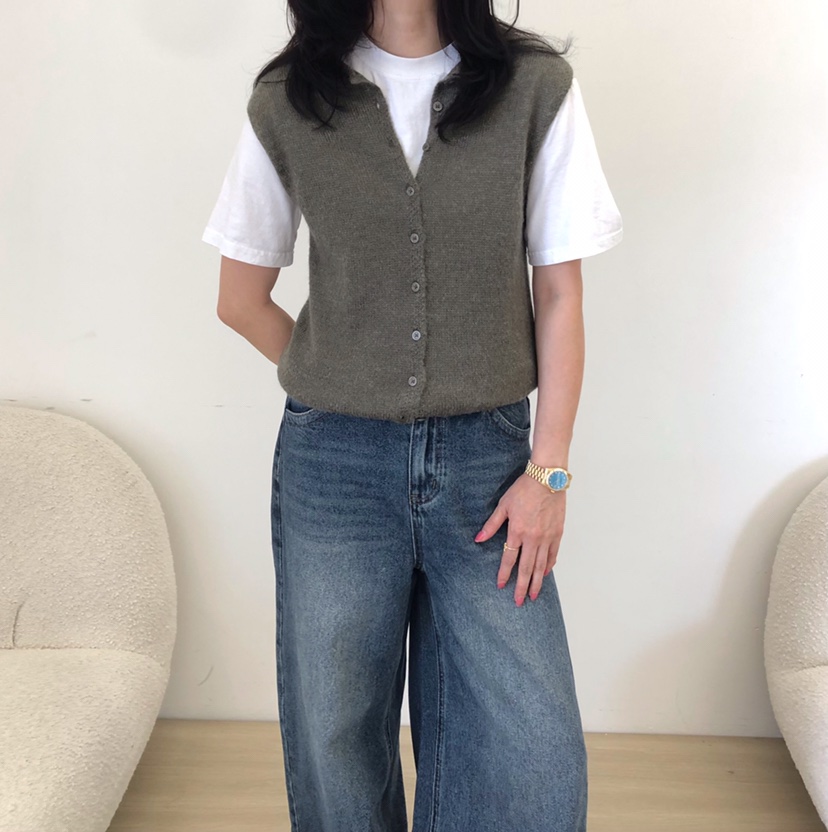 GLAD SOME韓國代購女士新款推薦熱賣馬甲不含內搭紐扣背心GLAD SOME馬甲