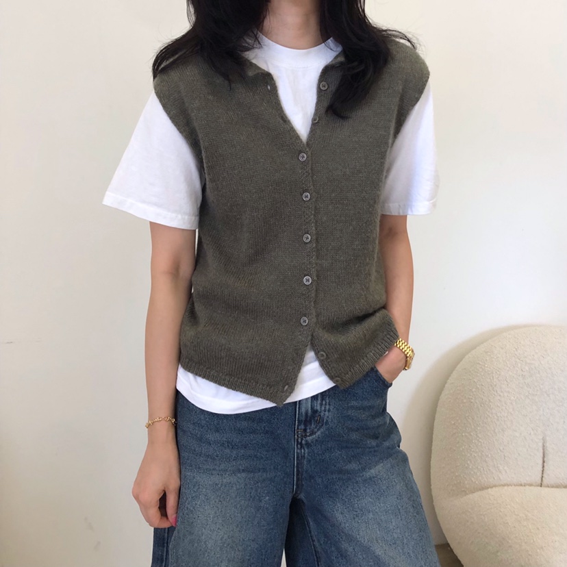 GLAD SOME韓國代購女士新款推薦熱賣馬甲不含內搭紐扣背心GLAD SOME馬甲
