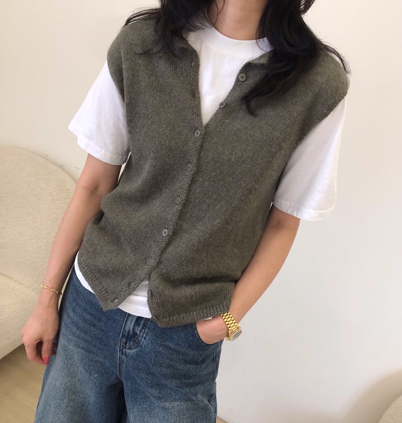 GLAD SOME韓國代購女士新款推薦熱賣馬甲不含內搭紐扣背心GLAD SOME馬甲