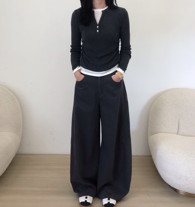 GLAD SOME韓國直郵女士新品人氣真品休閑針織衫假兩件褶皺GLAD SOME針織衫