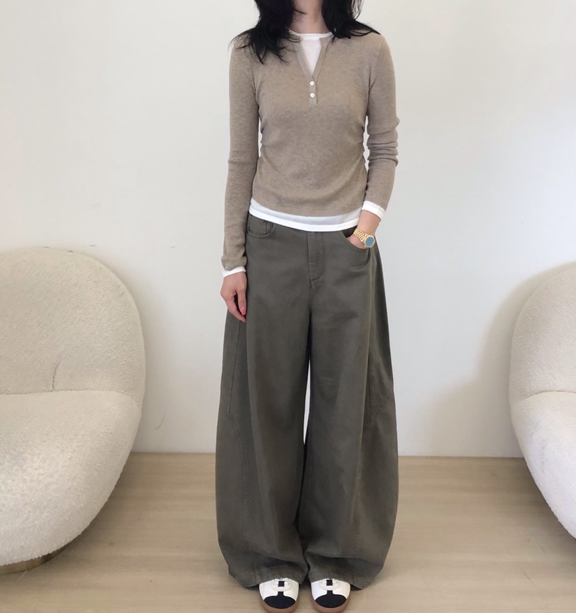 GLAD SOME韓國直郵女士新品人氣真品休閑針織衫假兩件褶皺GLAD SOME針織衫