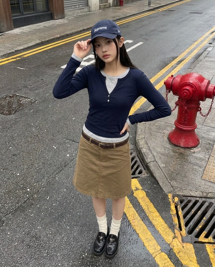GLAD SOME韓國直郵女士新品人氣真品休閑針織衫假兩件褶皺GLAD SOME針織衫