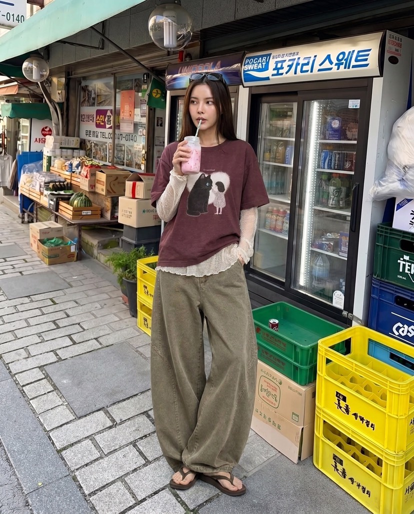 GLAD SOME韓國代購26秋季新款時尚熱賣推薦休閑褲不含腰帶GLAD SOME休閑褲