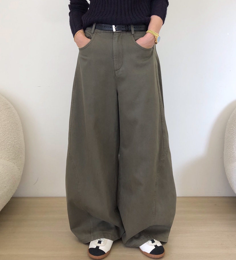 GLAD SOME韓國代購26秋季新款時尚熱賣推薦休閑褲不含腰帶GLAD SOME休閑褲圖色1
