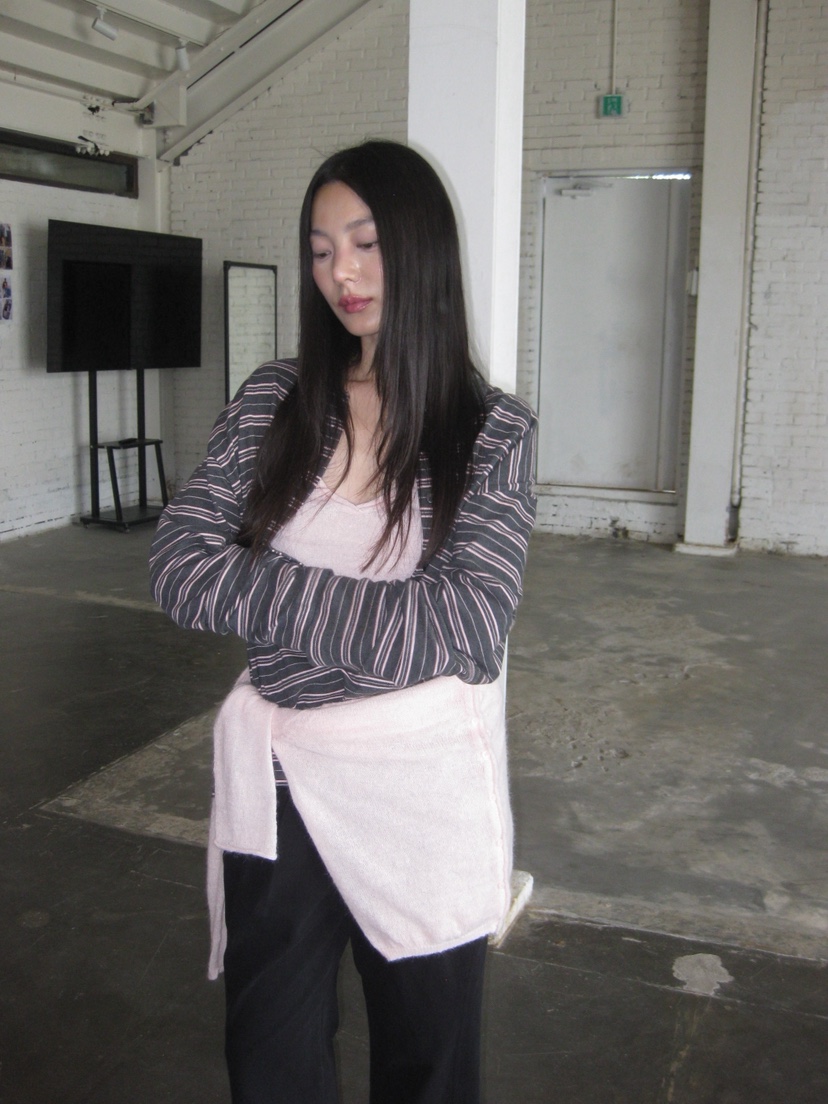 SOLD OUT韓國代購26秋冬新款時尚真品推薦人氣長袖T恤條紋SOLD OUT長袖T恤