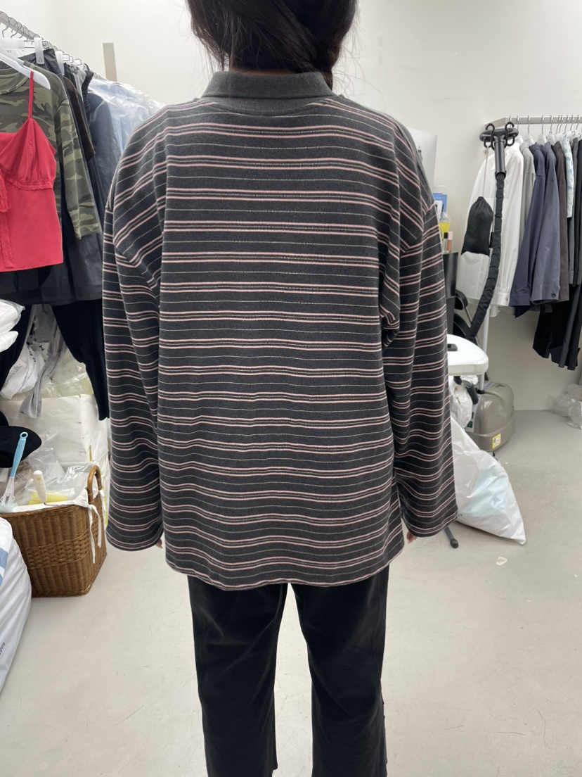 SOLD OUT韓國代購26秋冬新款時尚真品推薦人氣長袖T恤條紋SOLD OUT長袖T恤