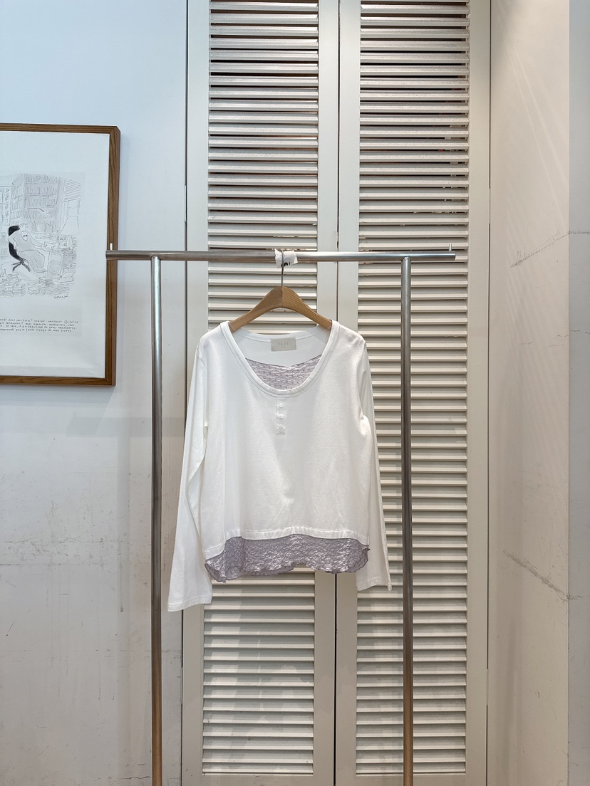 FAVE-L東大門代購女裝新品人氣休閑熱賣真品長袖T恤假兩件FAVE-L長袖T恤圖色1
