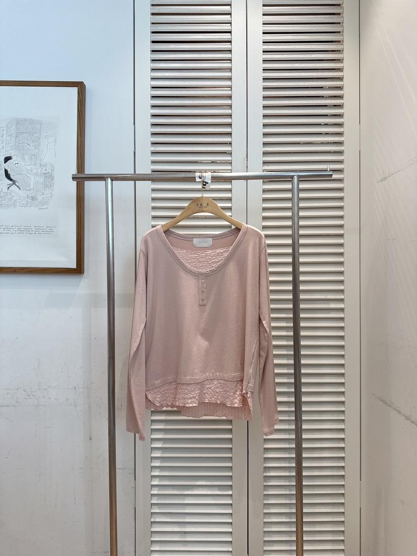 FAVE-L東大門代購女裝新品人氣休閑熱賣真品長袖T恤假兩件FAVE-L長袖T恤圖色2