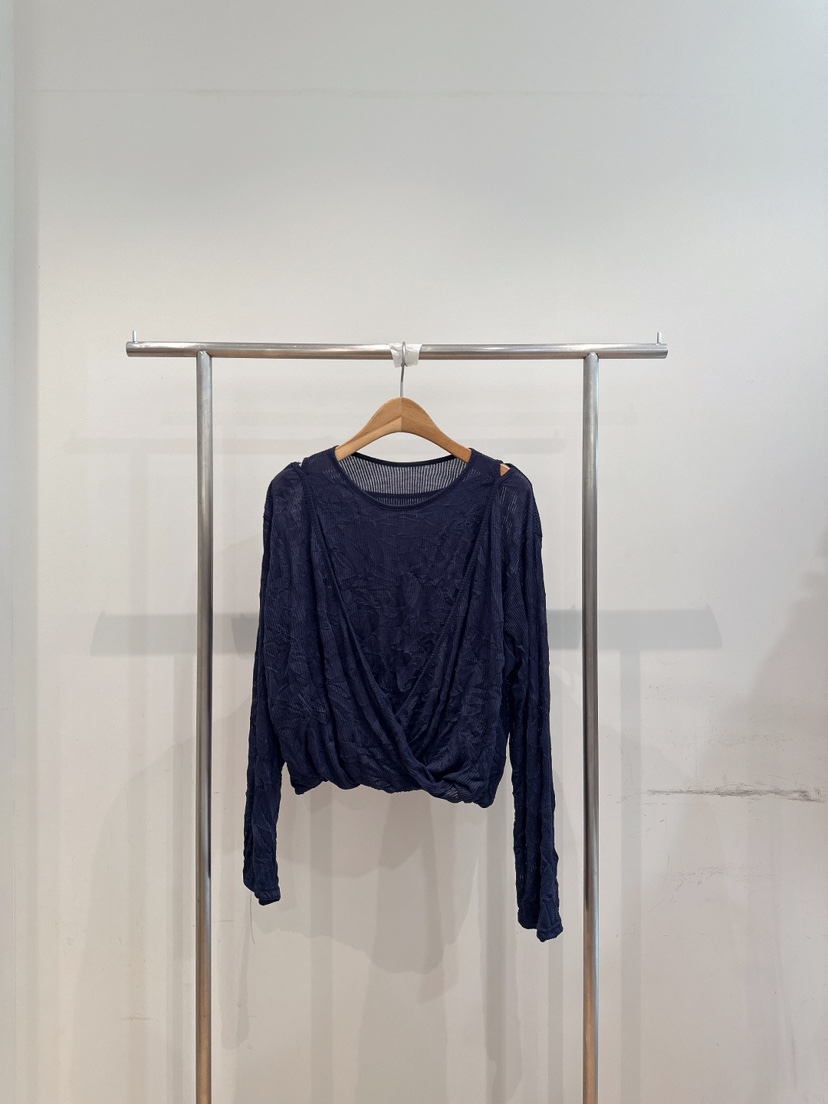 FAVE-L東大門實拍26秋冬新品真品人氣休閑推薦長袖T恤褶皺FAVE-L長袖T恤圖色3