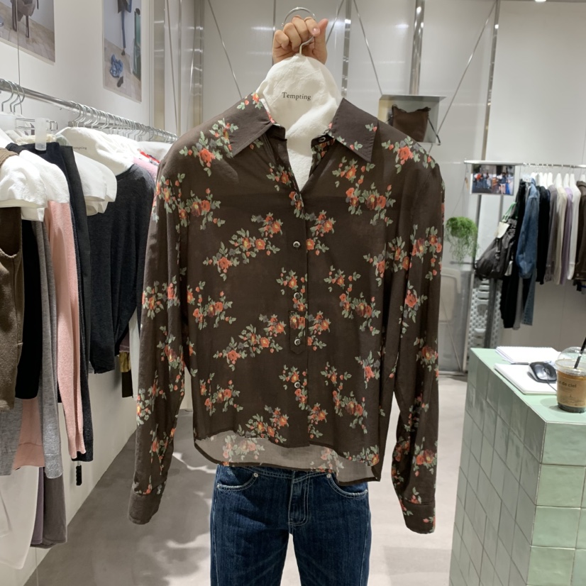 TEMPTING東大門實拍女裝新品人氣推薦真品襯衫蕾絲衫復古TEMPTING襯衫/蕾絲衫圖色1