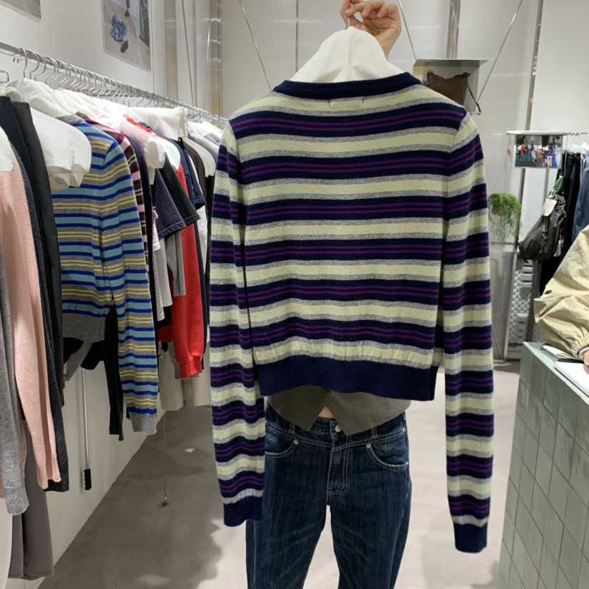 TEMPTING東大門代購女士新品熱賣時尚休閑推薦針織衫條紋TEMPTING針織衫