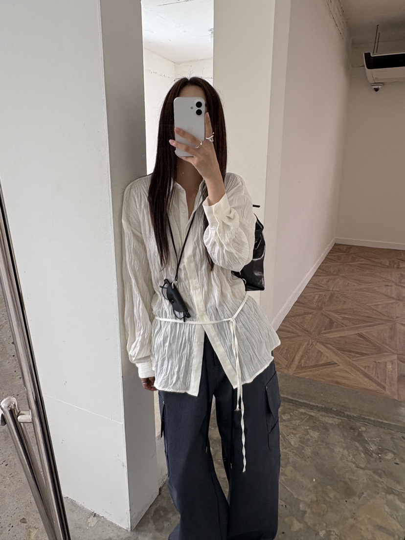 Verbena東大門代購女裝新品休閑熱賣時尚人氣推薦襯衫蕾絲衫Verbena襯衫/蕾絲衫圖色1