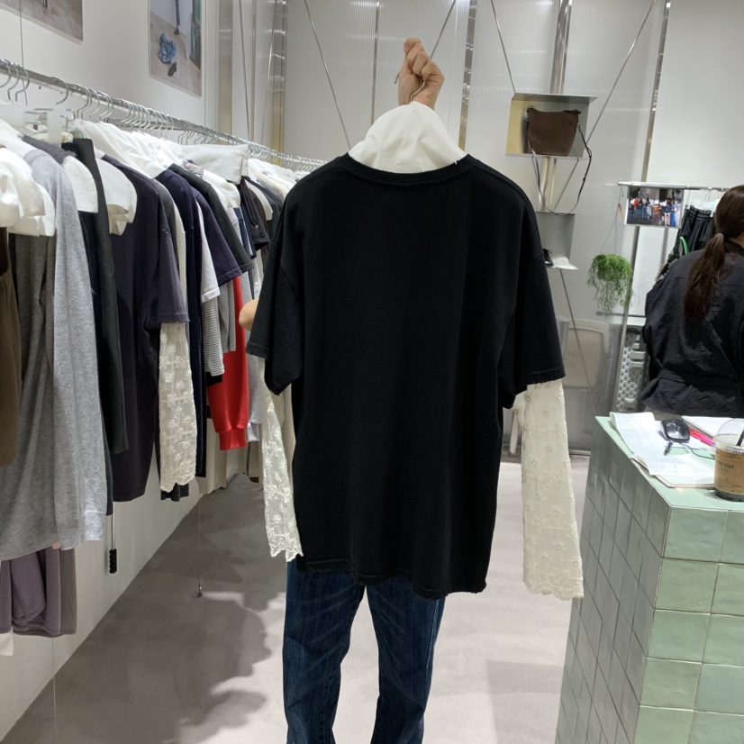 TEMPTING韓國直郵26秋季新品時尚真品熱賣休閑長袖T恤假兩件TEMPTING長袖T恤