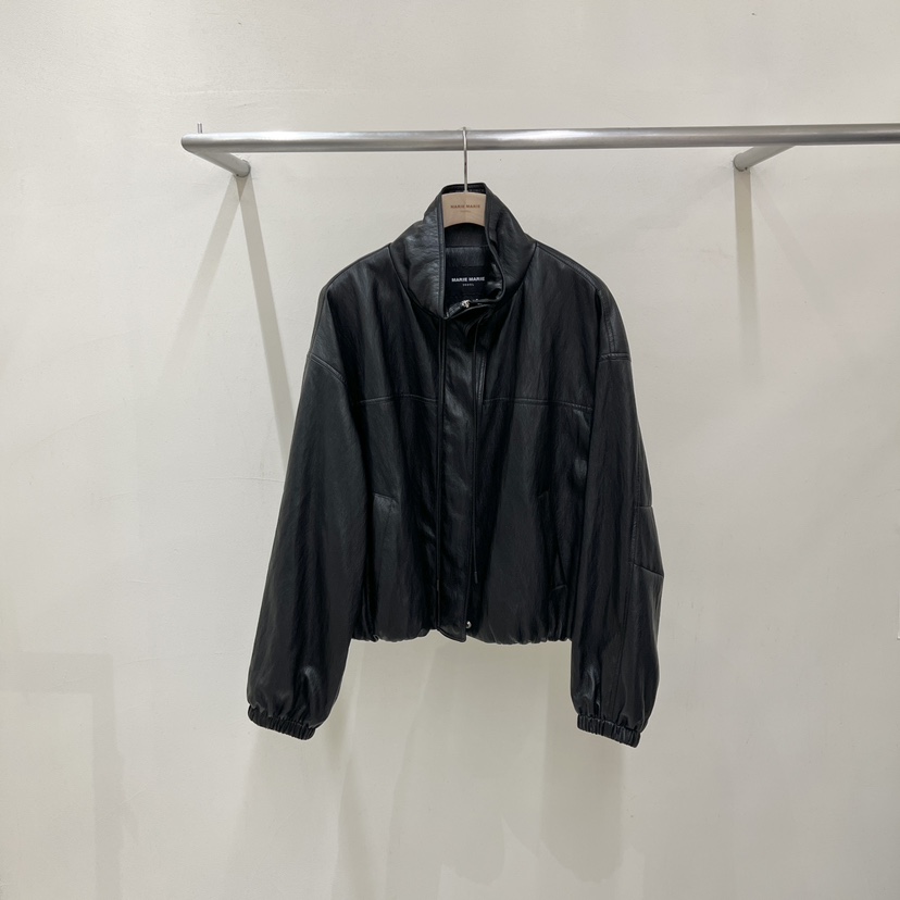 MARIE MARIE韓國直郵26秋季新品真品人氣推薦休閑夾克皮革MARIE MARIE夾克圖色3