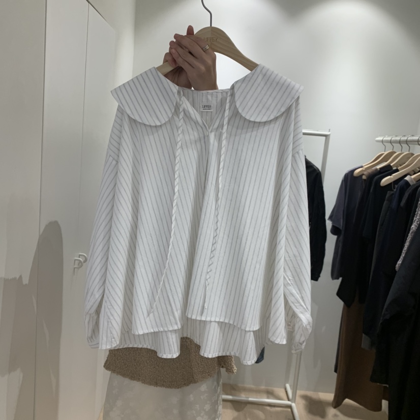 LIFFEY東大門實拍26秋冬新款真品熱賣推薦時尚襯衫蕾絲衫LIFFEY襯衫/蕾絲衫圖色2