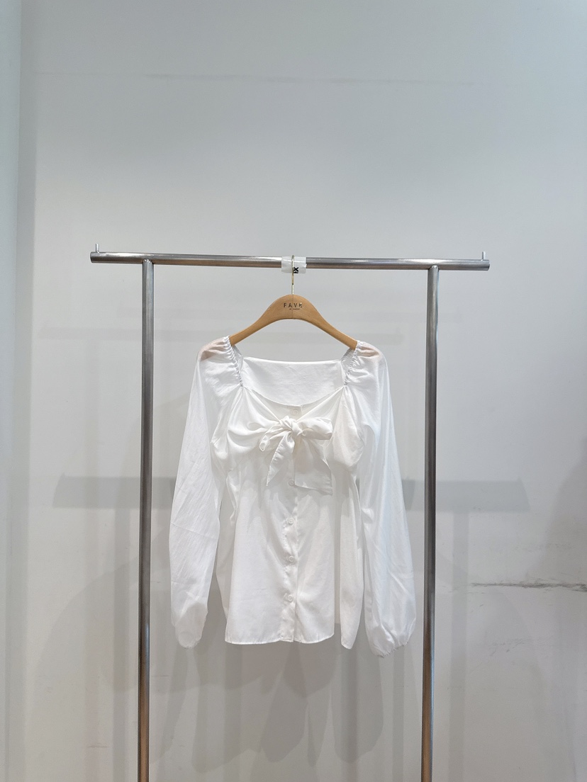 FAVE-L東大門實拍女士新品真品時尚休閑推薦襯衫蕾絲衫絲帶FAVE-L襯衫/蕾絲衫圖色1