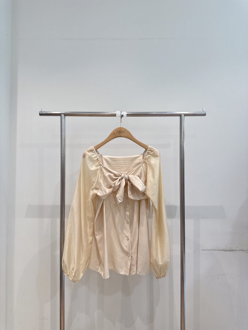 FAVE-L東大門實拍女士新品真品時尚休閑推薦襯衫蕾絲衫絲帶FAVE-L襯衫/蕾絲衫圖色2
