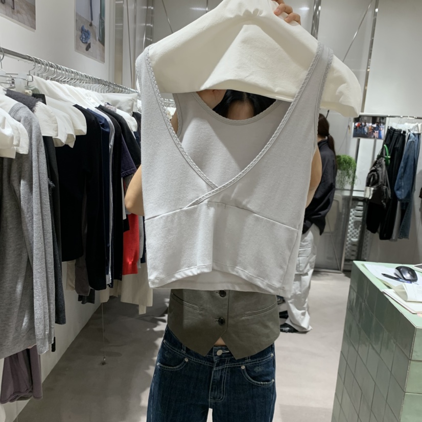 TEMPTING東大門代購女裝新品人氣推薦休閑時尚吊帶背心無袖TEMPTING吊帶/背心