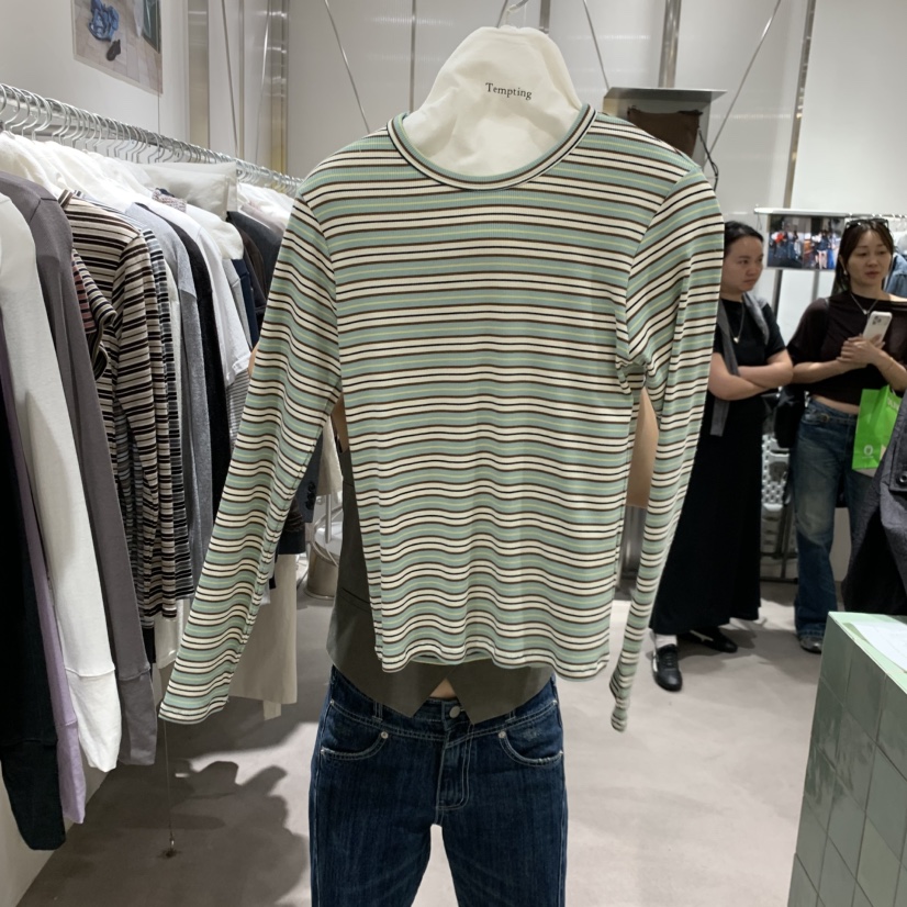 TEMPTING韓國代購26秋季新品時尚推薦休閑真品人氣長袖T恤TEMPTING長袖T恤圖色1