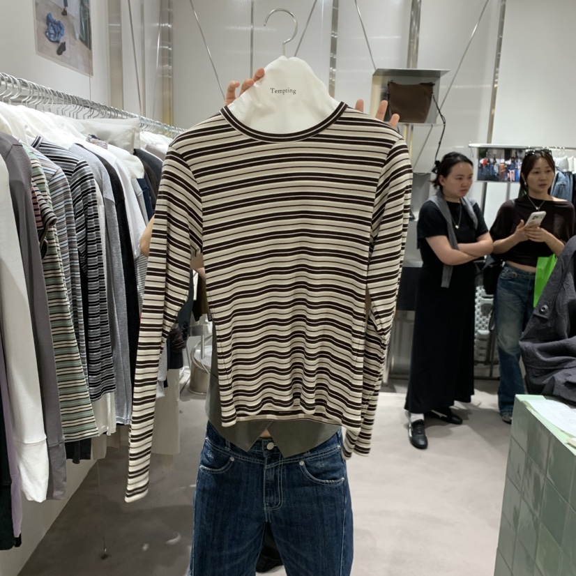 TEMPTING韓國代購26秋季新品時尚推薦休閑真品人氣長袖T恤TEMPTING長袖T恤圖色2