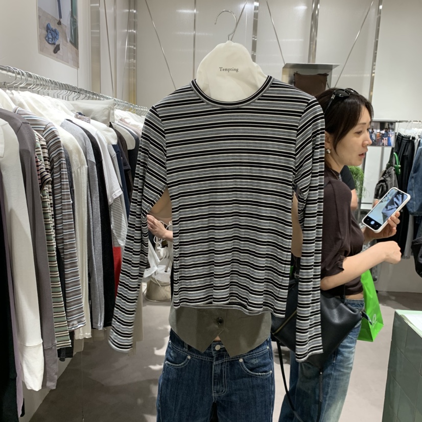 TEMPTING韓國代購26秋季新品時尚推薦休閑真品人氣長袖T恤TEMPTING長袖T恤圖色4