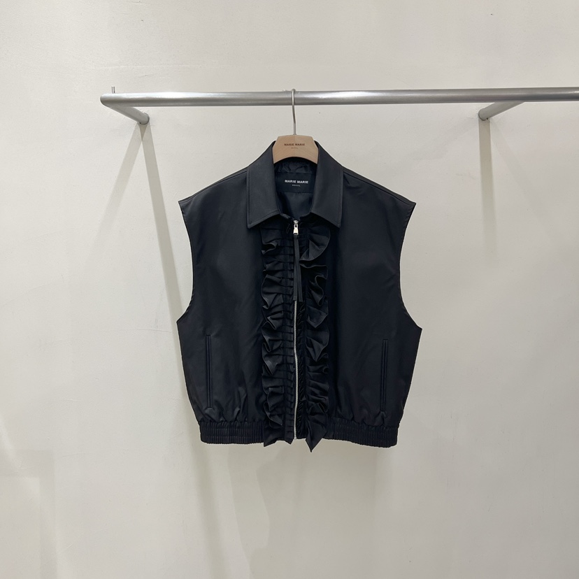 MARIE MARIE東大門代購女士新品人氣休閑推薦馬甲荷葉邊MARIE MARIE馬甲圖色2
