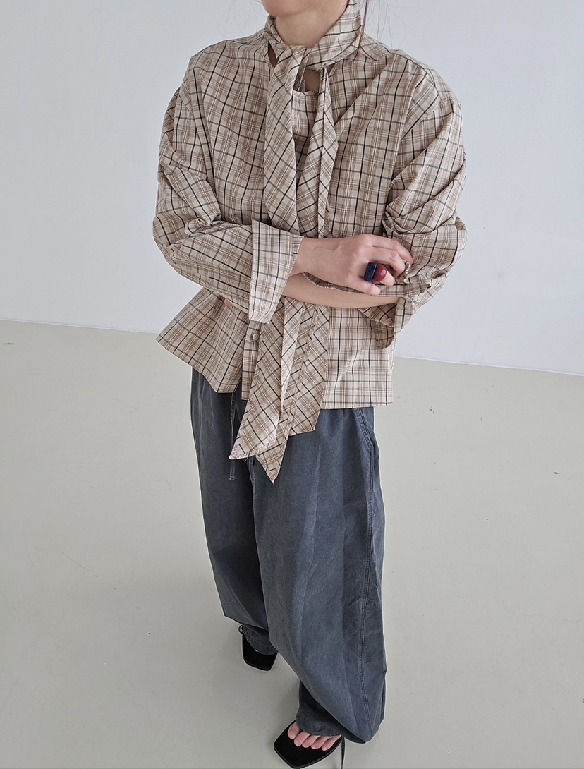 J SHOP東大門直郵女士新款休閑熱賣真品人氣襯衫蕾絲衫格子J_SHOP襯衫/蕾絲衫