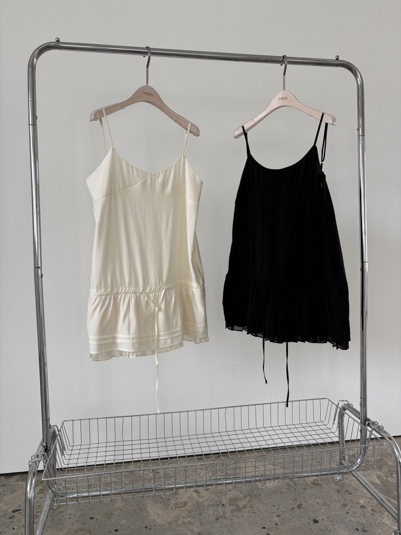 Verbena東大門實拍女士新款時尚推薦連衣裙不含項鏈雪紡褶皺Verbena連衣裙